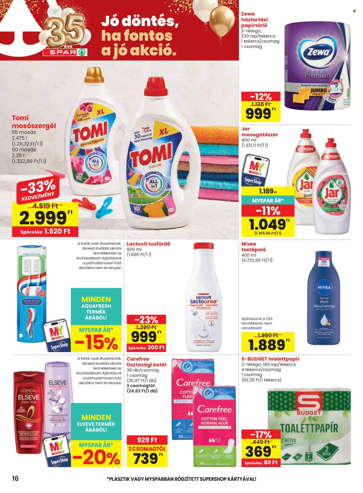 SPAR akciós újság érvényes:  - 2026.07.16 - 2026.07.22. 16. oldal Oldal 16