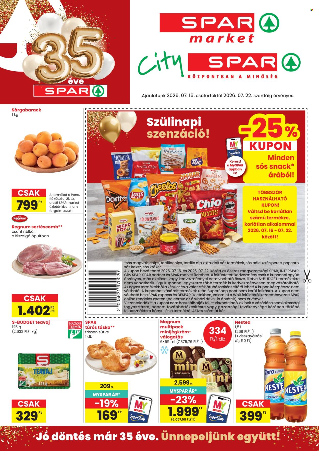 SPAR akciós újság érvényes:  - 2026.07.16 - 2026.07.22. 1. oldal Oldal 1