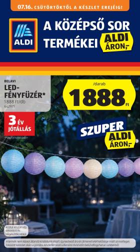Aldi - Középső sor termékei
