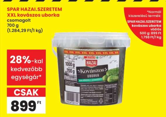 SPAR HAZAI.SZERETEM XXL kovászos uborka