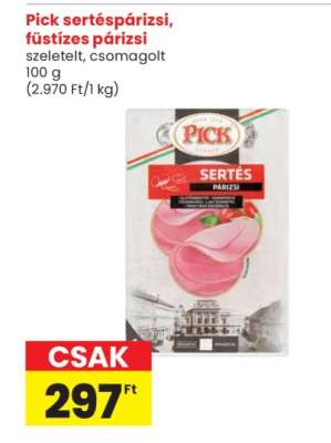 Pick sertéspárizsi, füstízes párizsi