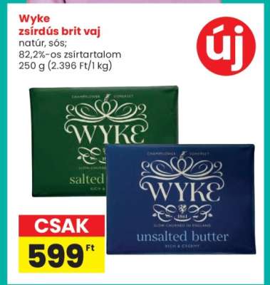Wyke zsírdús brit vaj