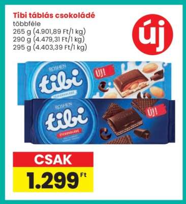 TIBI Táblás csokoládé