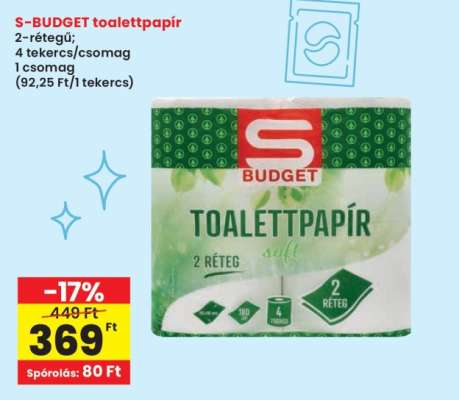 S-BUDGET toalettpapír