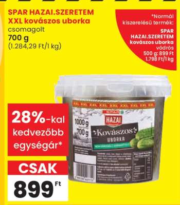 SPAR HAZAI.SZERETEM XXL kovászos uborka