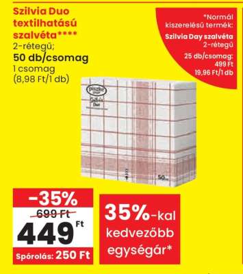 Szilvia Duo textilhatású szalvéta