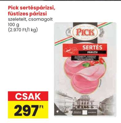 Pick sertéspárizsi, füstízes párizsi