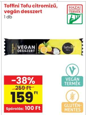 Toffini Tofu citromízű vegán desszert