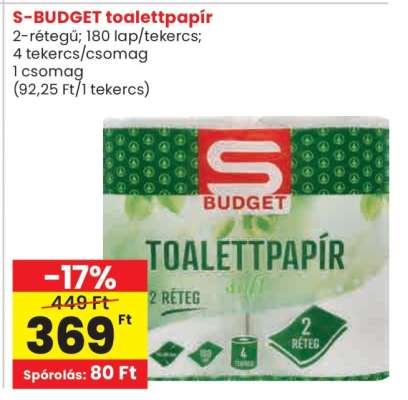 S-BUDGET toalettpapír