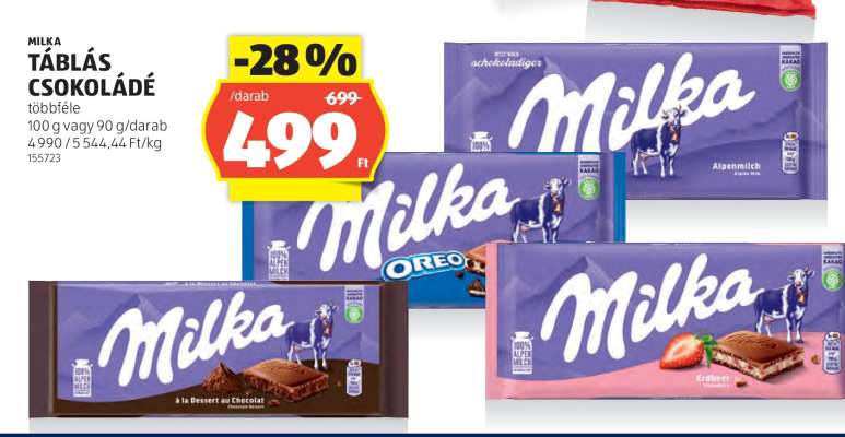 MILKA Táblás csokoládé