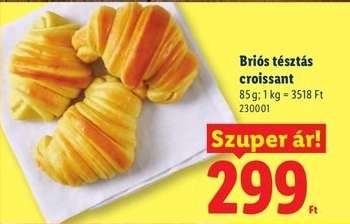 Briós tésztás croissant