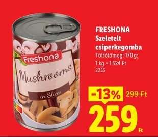 Freshona Szeletelt csiperkegomba