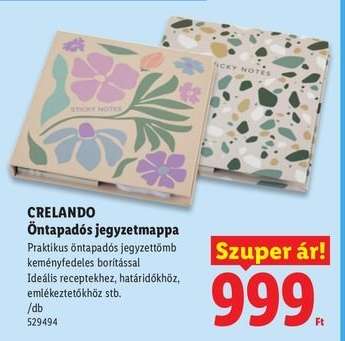 CRELANDO Öntapadós jegyzetmappa