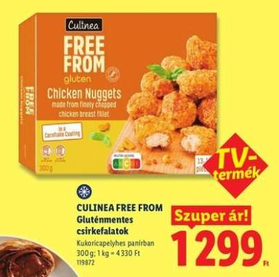 Culinea Free From Gluténmentes csirkefalatok