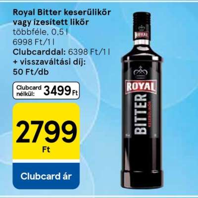 Royal Bitter keserűlikőr vagy ízesített likőr