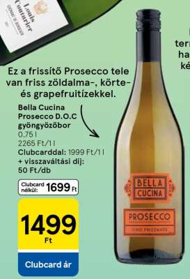 Bella Cucina Prosecco D.O.C gyöngyözőbor