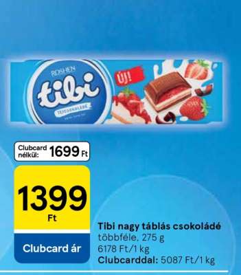 Tibi nagy táblás csokoládé