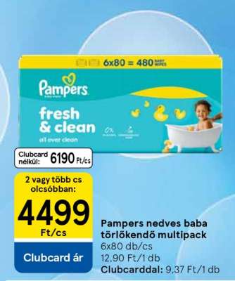 Pampers nedves baba törlőkendő multipack