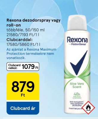 Rexona dezodorspray vagy roll-on