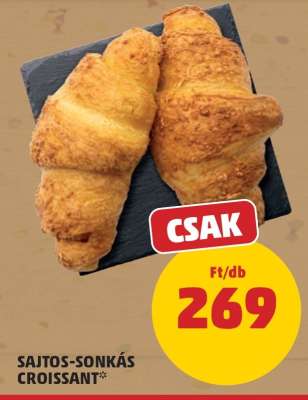 Sajtos-sonkás croissant