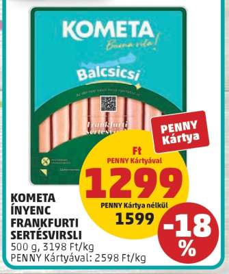 KOMETA ÍNYENC FRANKFURTI SERTÉSVIRSLI