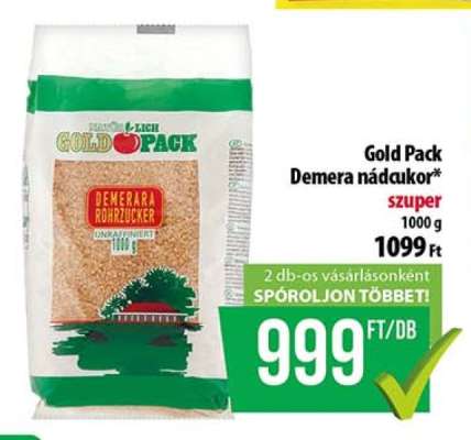 Gold Pack Demera nádcukor
