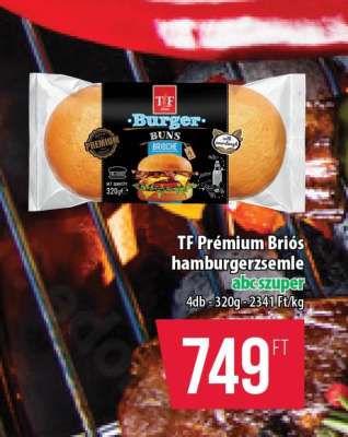 TF Prémium Briós hamburgerzsemle