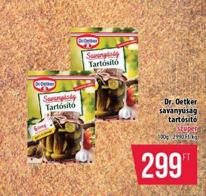 DR. OETKER SAVANYÚSÁG TARTÓSÍTÓ