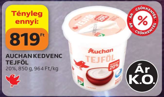 Auchan Kedvenc Tejföl