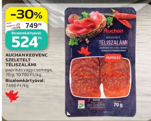 Auchan Kedvenc Szeletelt Téliszalámi