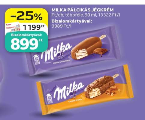 Milka Pálcikás Jégkrém