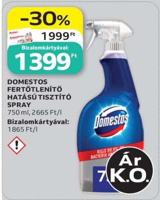 Domestos Fertőtlenítő Hatású Tisztító Spray