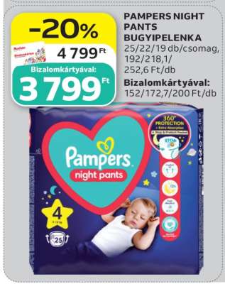PAMPERS NIGHT PANTS BUGYIPELENKA