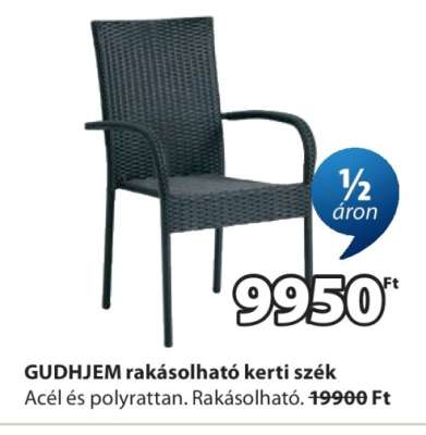 GUDHJEM rakásolható kerti szék