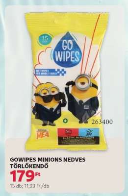 GOWIPES MINIONS NEDVES TÖRLŐKENDŐ