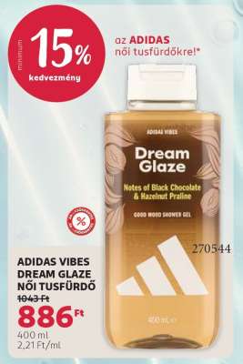 ADIDAS VIBES DREAM GLAZE NŐI TUSFÜRDŐ