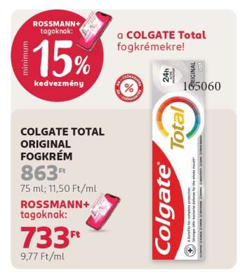 COLGATE TOTAL ORIGINAL FOGKRÉM