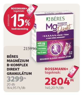 BÉRES MAGNÉZIUM B-KOMPLEX DIREKT GRANULÁTUM