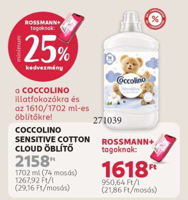 COCCOLINO SENSITIVE COTTON CLOUD ÖBLÍTŐ