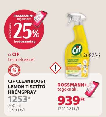 CIF CLEANBOOST LEMON TISZTÍTÓ KRÉMSPRAY