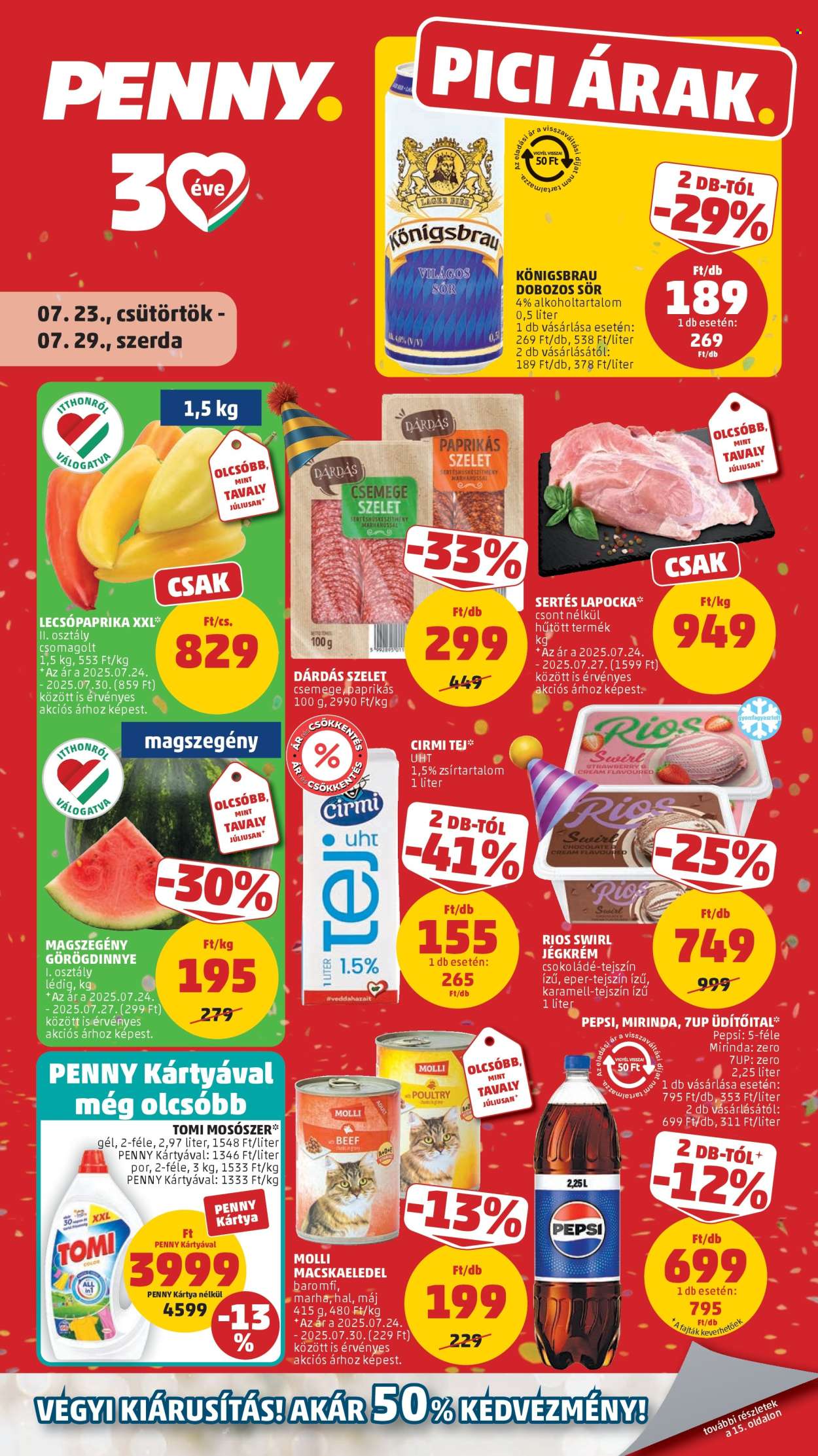 Penny Market akciós újság érvényes:  - 2026.07.23 - 2026.07.29. 1. oldal Oldal 1