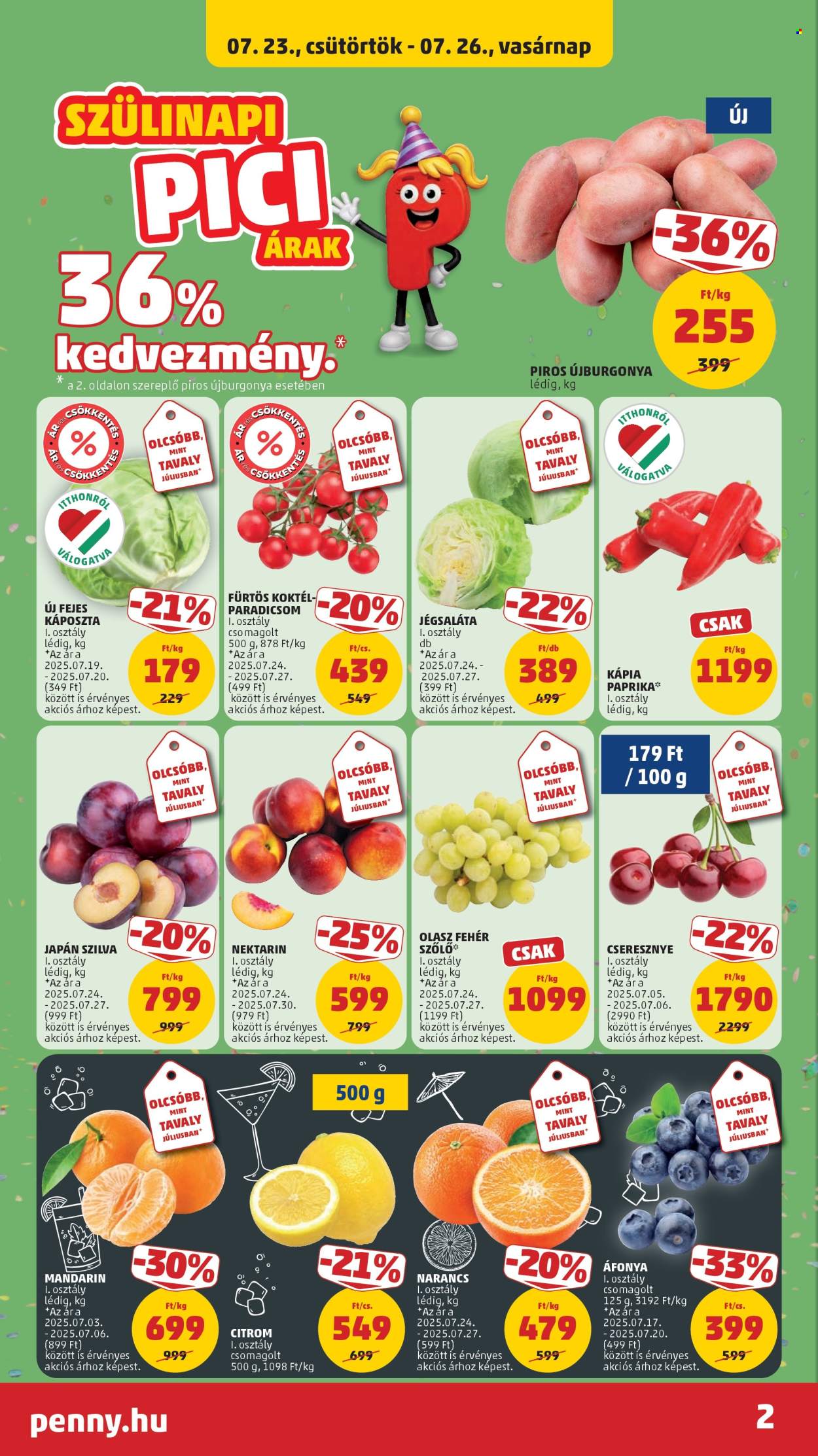 Penny Market akciós újság érvényes:  - 2026.07.23 - 2026.07.29. 2. oldal Oldal 2