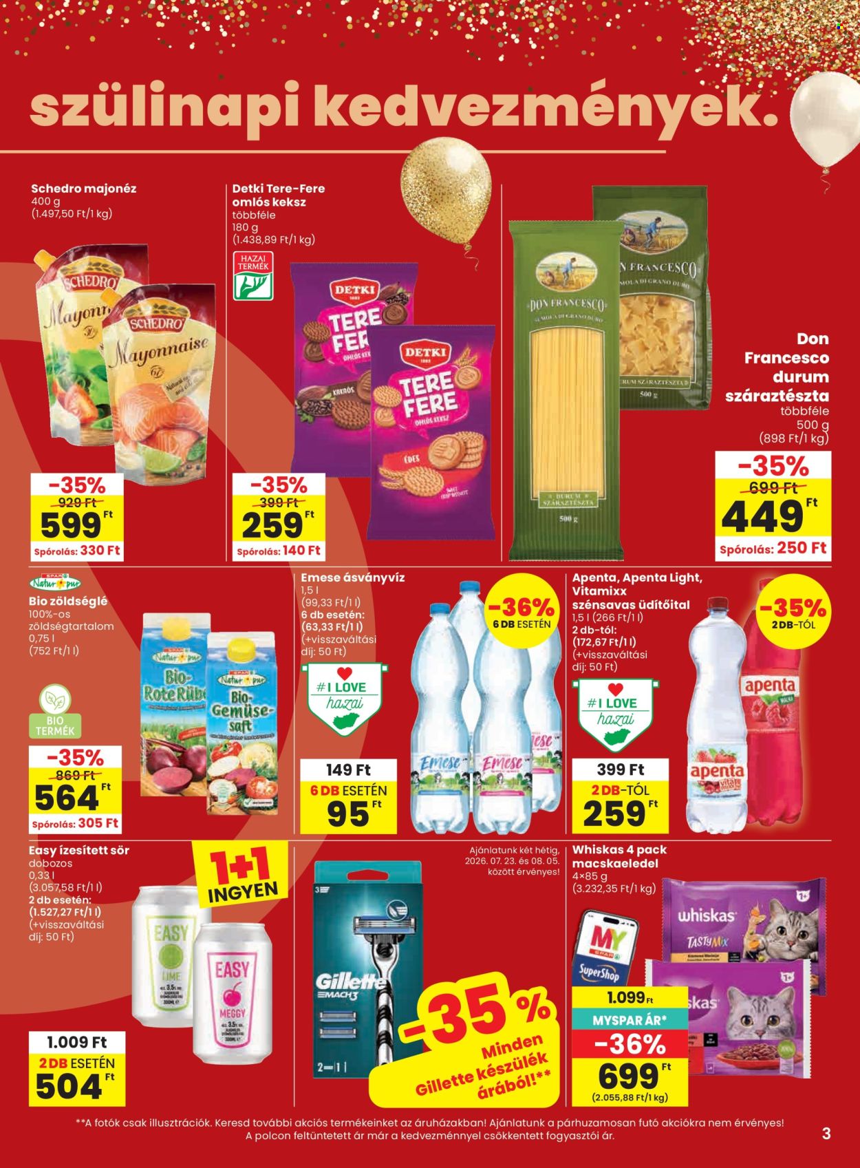 SPAR akciós újság érvényes:  - 2026.07.23 - 2026.07.29. 3. oldal Oldal 3