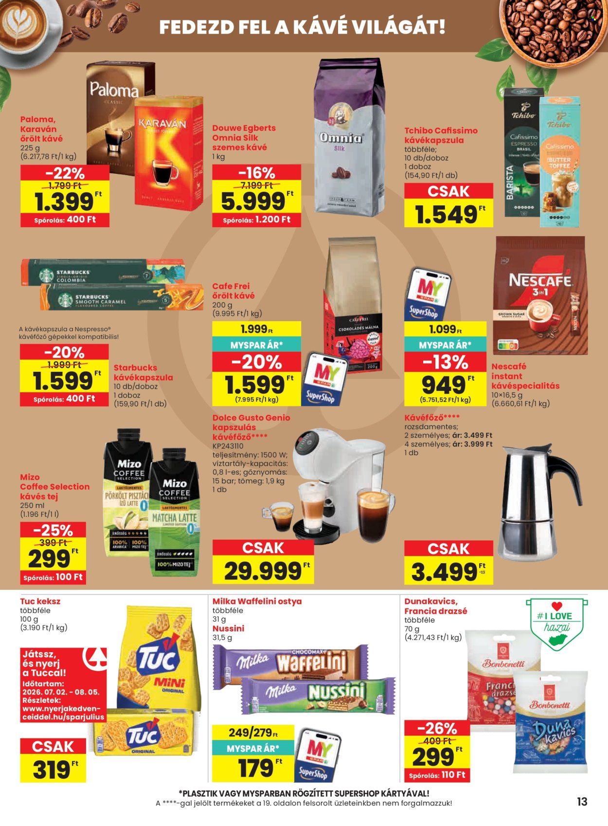 SPAR akciós újság érvényes:  - 2026.07.23 - 2026.07.29. 13. oldal Oldal 13