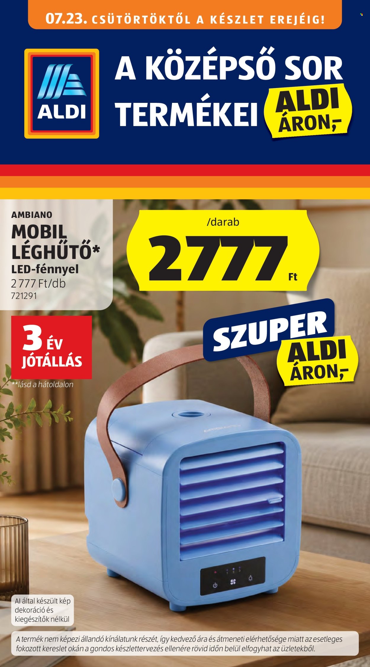 Aldi akciós újság érvényes:  - 2026.07.23 - 2026.07.29. 1. oldal Oldal 1