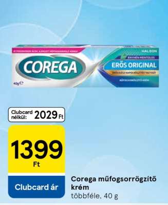 COREGA Műfogsorrögzítő Krém