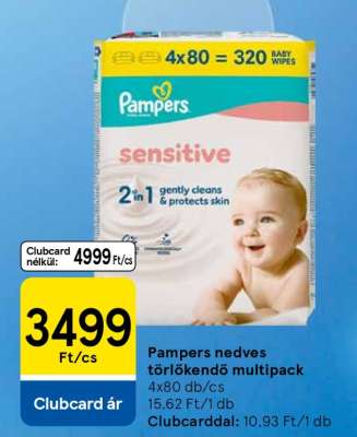 Pampers nedves törlőkendő multipack