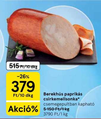 Berekhús paprikás csirkemellsonka