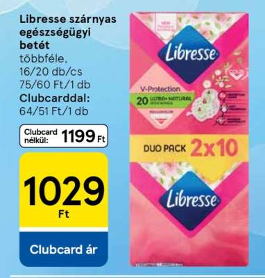 Libresse szárnyas egészségügyi betét