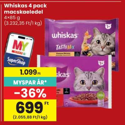 Whiskas 4 pack macskaeledel